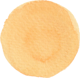 Orange Watercolor Painted as Circle